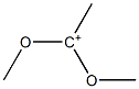 1,1-Dimethoxyethane-1-cation Struktur