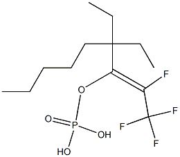 Phosphoric acid diethyl[(E)-1-hexyl-2,3,3,3-tetrafluoro-1-propenyl] ester Struktur