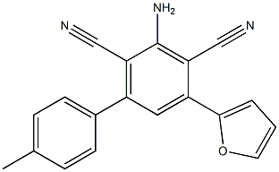 2-Amino-4-(2-furyl)-6-(4-methylphenyl)benzene-1,3-dicarbonitrile Struktur