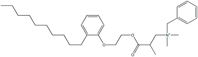 N,N-Dimethyl-N-benzyl-N-[2-[[2-(2-decylphenyloxy)ethyl]oxycarbonyl]propyl]aminium Struktur