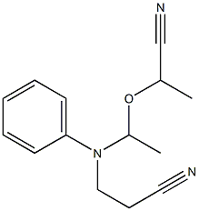 N-[1-(1-Cyanoethoxy)ethyl]-N-(2-cyanoethyl)aniline Struktur