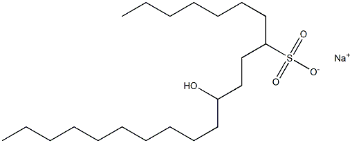 11-Hydroxyhenicosane-8-sulfonic acid sodium salt Struktur