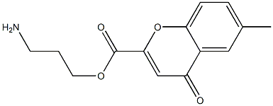 6-Methyl-4-oxo-4H-1-benzopyran-2-carboxylic acid (3-aminopropyl) ester Struktur