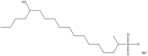 14-Hydroxyoctadecane-2-sulfonic acid sodium salt Struktur