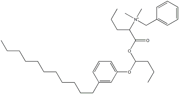 N,N-Dimethyl-N-benzyl-N-[1-[[1-(3-undecylphenyloxy)butyl]oxycarbonyl]butyl]aminium Struktur