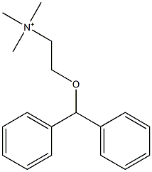 2-(Diphenylmethoxy)-N,N,N-trimethylethanaminium Struktur