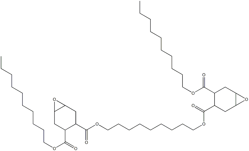 Bis[2-(decyloxycarbonyl)-4,5-epoxy-1-cyclohexanecarboxylic acid]1,9-nonanediyl ester Struktur