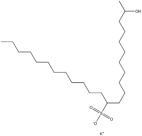 2-Hydroxytetracosane-12-sulfonic acid potassium salt Struktur