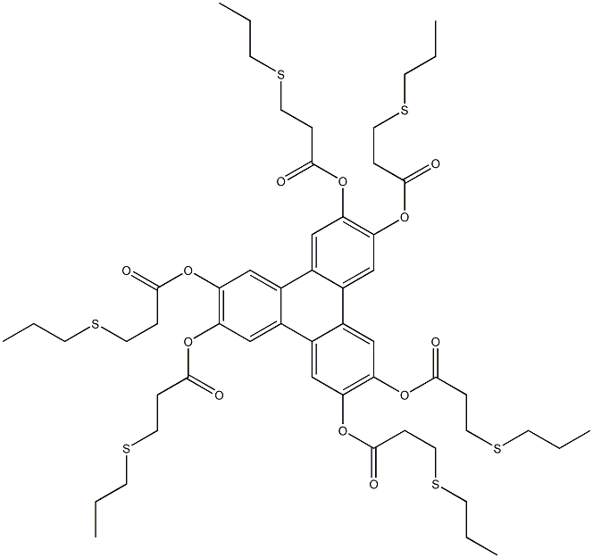 Triphenylene-2,3,6,7,10,11-hexol hexakis[3-(propylthio)propanoate] Struktur