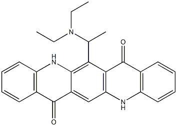 6-[1-(Diethylamino)ethyl]-5,12-dihydroquino[2,3-b]acridine-7,14-dione Struktur