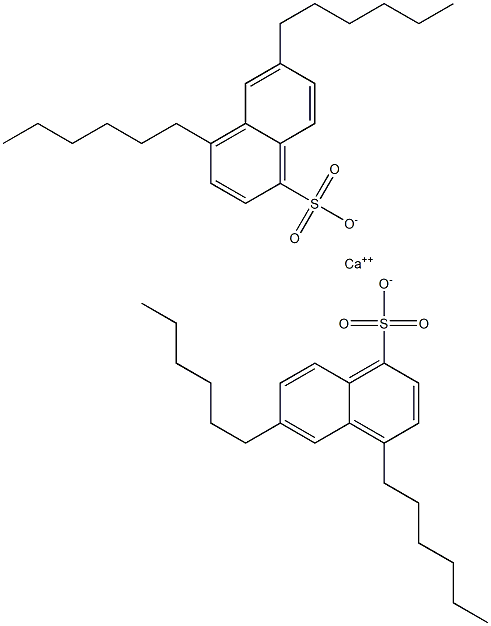 Bis(4,6-dihexyl-1-naphthalenesulfonic acid)calcium salt Struktur