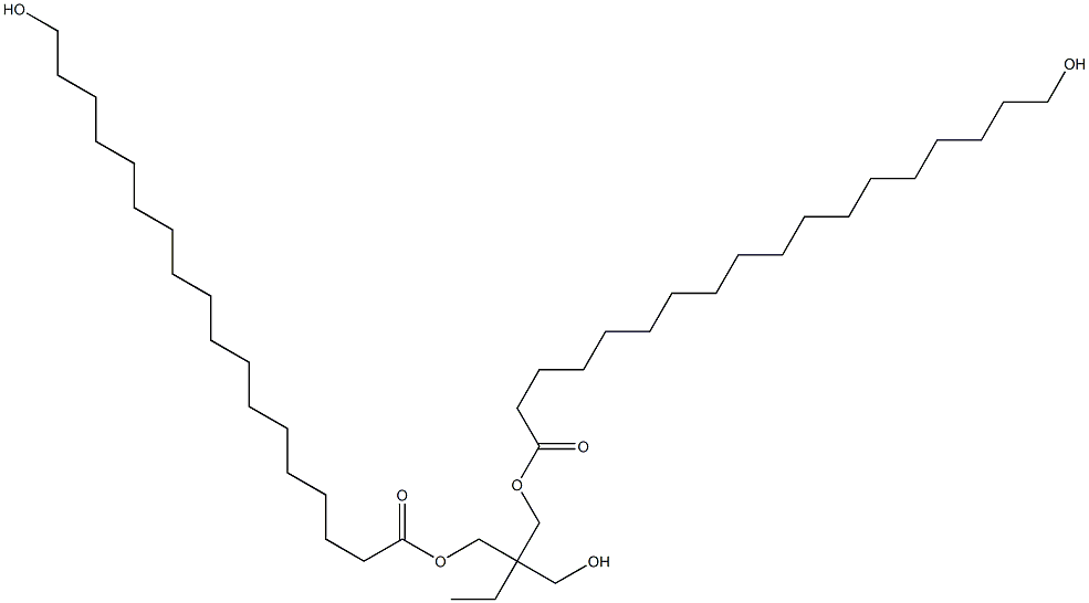 Bis(18-hydroxyoctadecanoic acid)2-ethyl-2-(hydroxymethyl)-1,3-propanediyl ester Struktur