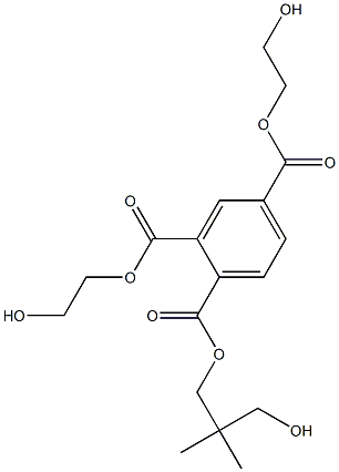 1,2,4-Benzenetricarboxylic acid 2,4-bis(2-hydroxyethyl)1-(3-hydroxy-2,2-dimethylpropyl) ester Struktur