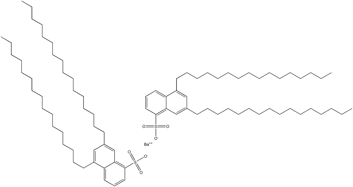 Bis(5,7-dihexadecyl-1-naphthalenesulfonic acid)barium salt Struktur