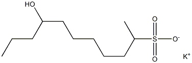 8-Hydroxyundecane-2-sulfonic acid potassium salt Struktur