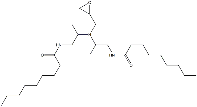 N,N'-[(Oxiran-2-ylmethylimino)bis(2-methyl-2,1-ethanediyl)]bis(nonanamide) Struktur