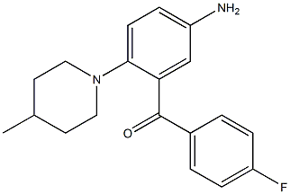 5-Amino-4'-fluoro-2-(4-methyl-1-piperidinyl)benzophenone Struktur