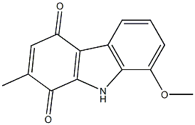 8-Methoxy-2-methyl-9H-carbazole-1,4-dione Struktur