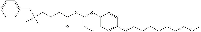 N,N-Dimethyl-N-benzyl-N-[3-[[1-(4-decylphenyloxy)propyl]oxycarbonyl]propyl]aminium Struktur