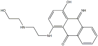 1-[2-(2-Hydroxyethylamino)ethylamino]-4-hydroxy-10-iminoanthracen-9(10H)-one Struktur