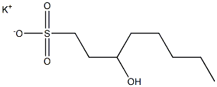 3-Hydroxyoctane-1-sulfonic acid potassium salt Struktur