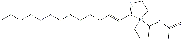 1-[1-(Acetylamino)ethyl]-1-ethyl-2-(1-tridecenyl)-2-imidazoline-1-ium Struktur