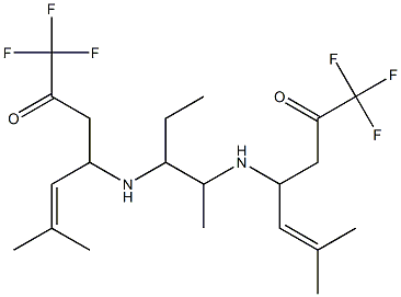 4,4'-[(1-Ethyl-2-methyl-1,2-ethanediyl)diimino]bis(1,1,1-trifluoro-6-methyl-5-hepten-2-one) Struktur