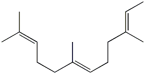 (6E)-3,7,11-Trimethyl-2,6,10-dodecatriene Struktur