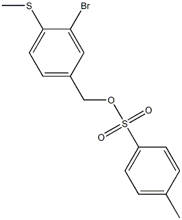 4-Methylbenzenesulfonic acid 3-bromo-4-methylthiobenzyl ester Struktur