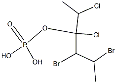 Phosphoric acid hydrogen (1,2-dibromopropyl)(1,2-dichloropropyl) ester Struktur