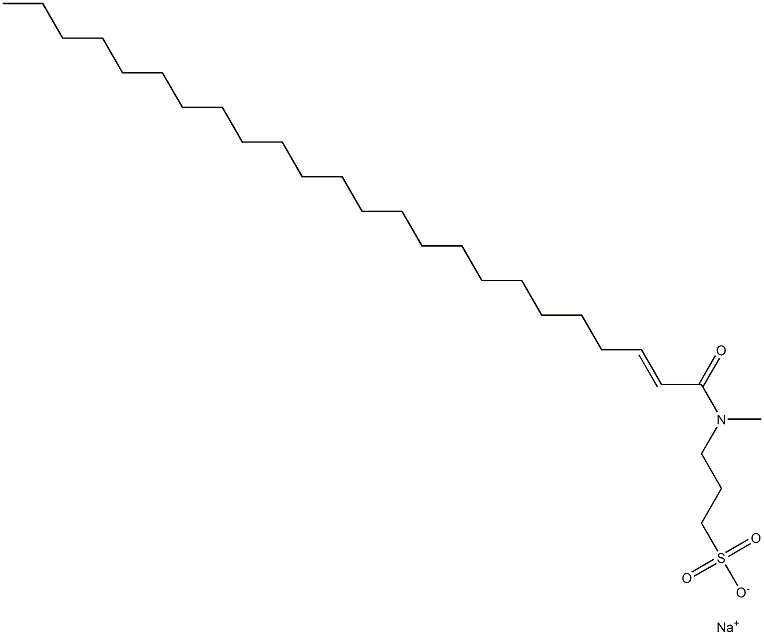 3-[N-(1-Oxo-2-tetracosen-1-yl)-N-methylamino]-1-propanesulfonic acid sodium salt Struktur