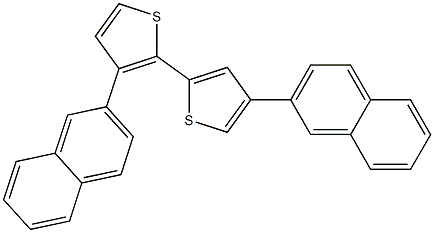 3,4'-Bis(2-naphtyl)-2,2'-bithiophene Struktur