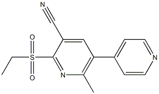 2-(Ethylsulfonyl)-5-(4-pyridinyl)-6-methylpyridine-3-carbonitrile Struktur