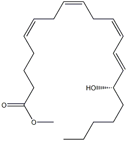 (5Z,8Z,11Z,13E,15S)-15-Hydroxy-5,8,11,13-icosatetraenoic acid methyl ester Struktur