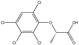 [S,(-)]-2-(2,3,4,6-Tetrachlorophenoxy)propionic acid Struktur