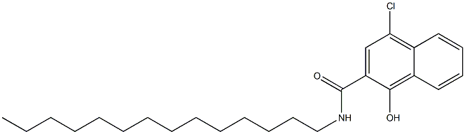 1-Hydroxy-4-chloro-N-tetradecyl-2-naphthamide Struktur