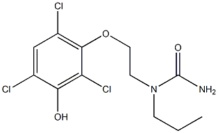 N-[2-(3-Hydroxy-2,4,6-trichlorophenoxy)ethyl]-N-propylurea Struktur