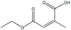 3-Methylmaleic acid 1-ethyl ester Struktur