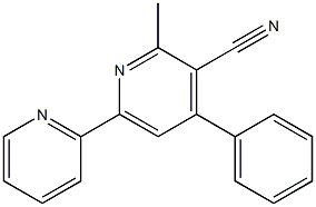 2-Methyl-4-phenyl-6-(2-pyridinyl)pyridine-3-carbonitrile Struktur