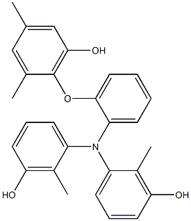 N,N-Bis(3-hydroxy-2-methylphenyl)-2-(6-hydroxy-2,4-dimethylphenoxy)benzenamine Struktur