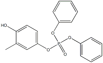 Phosphoric acid (4-hydroxy-3-methylphenyl)diphenyl ester Struktur