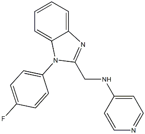 1-(4-Fluorophenyl)-2-(4-pyridinylaminomethyl)-1H-benzimidazole Struktur