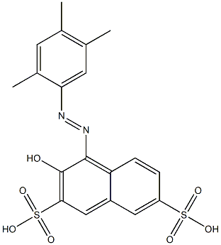 3-Hydroxy-4-[(2,4,5-trimethylphenyl)azo]-2,7-naphthalenedisulfonic acid Struktur