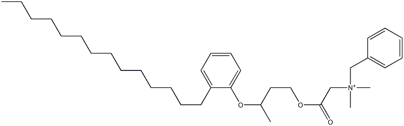 N,N-Dimethyl-N-benzyl-N-[[[3-(2-tetradecylphenyloxy)butyl]oxycarbonyl]methyl]aminium Struktur