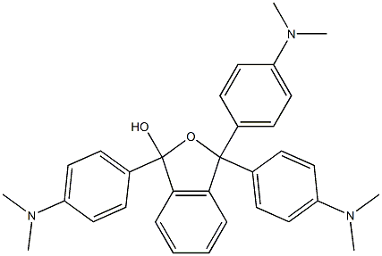 1,3-Dihydro-1,3,3-tris(p-dimethylaminophenyl)isobenzofuran-1-ol Struktur