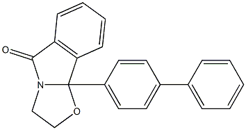 2,3-Dihydro-9b-(4-phenylphenyl)oxazolo[2,3-a]isoindol-5(9bH)-one Struktur