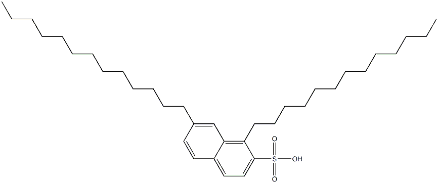 1,7-Ditridecyl-2-naphthalenesulfonic acid Struktur