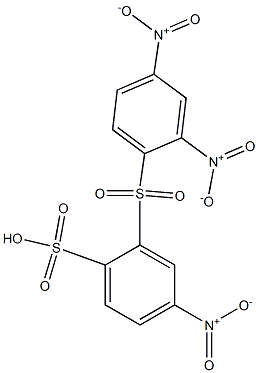 4-Nitro-2-[(2,4-dinitrophenyl)sulfonyl]benzenesulfonic acid Struktur