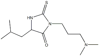 3-(3-Dimethylaminopropyl)-5-isobutyl-2-thioxoimidazolidin-4-one Struktur