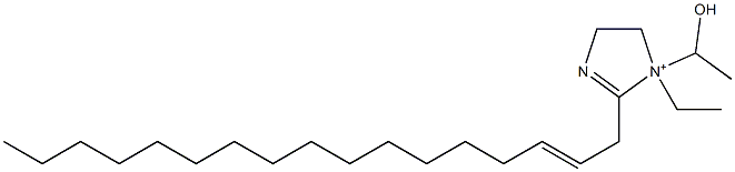 1-Ethyl-2-(2-heptadecenyl)-1-(1-hydroxyethyl)-2-imidazoline-1-ium Struktur